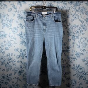 Abercrombie & Fitch Women's 16R 33 Curve Love 90s Straight Ultra High Rise Jeans